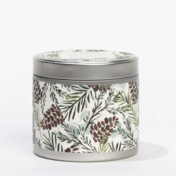 Silver Spruce Tin Candle